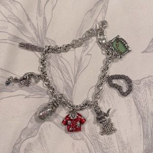 Brighton HAWAII Charm Bracelet Hula girl lei pineapple mermaid surfboard shirt